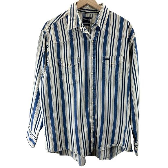 Vintage 90s Wrangler Canvas Western Shirt Men’s Size 18x34 (XXL) X-Long Tails - Picture 1 of 5